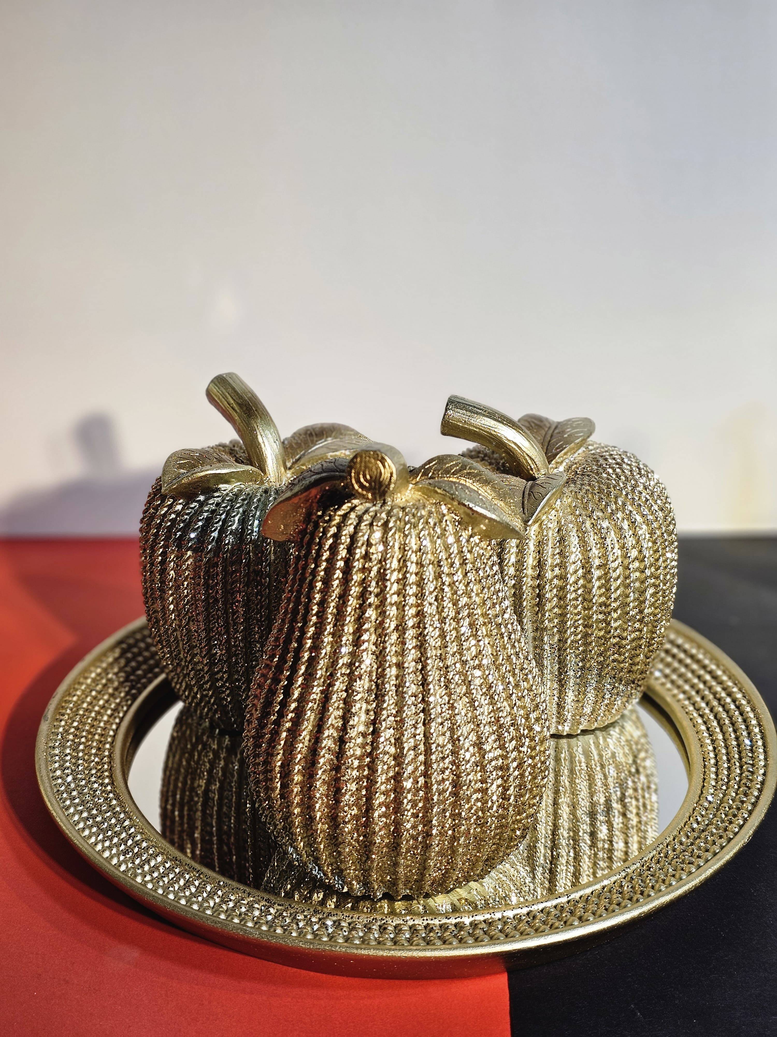 AYNALI TEPSİ 4 LÜ MEYVE TABAĞI 28X17 CM - 1