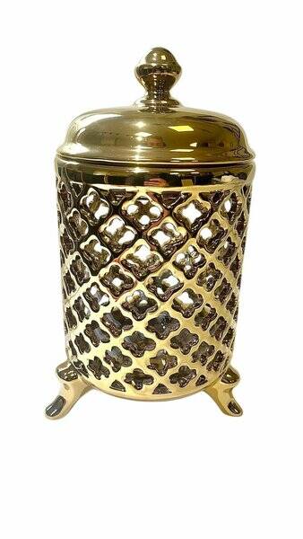 AZRA KAVANOZ ORTA 20 CM FULL GOLD - 1