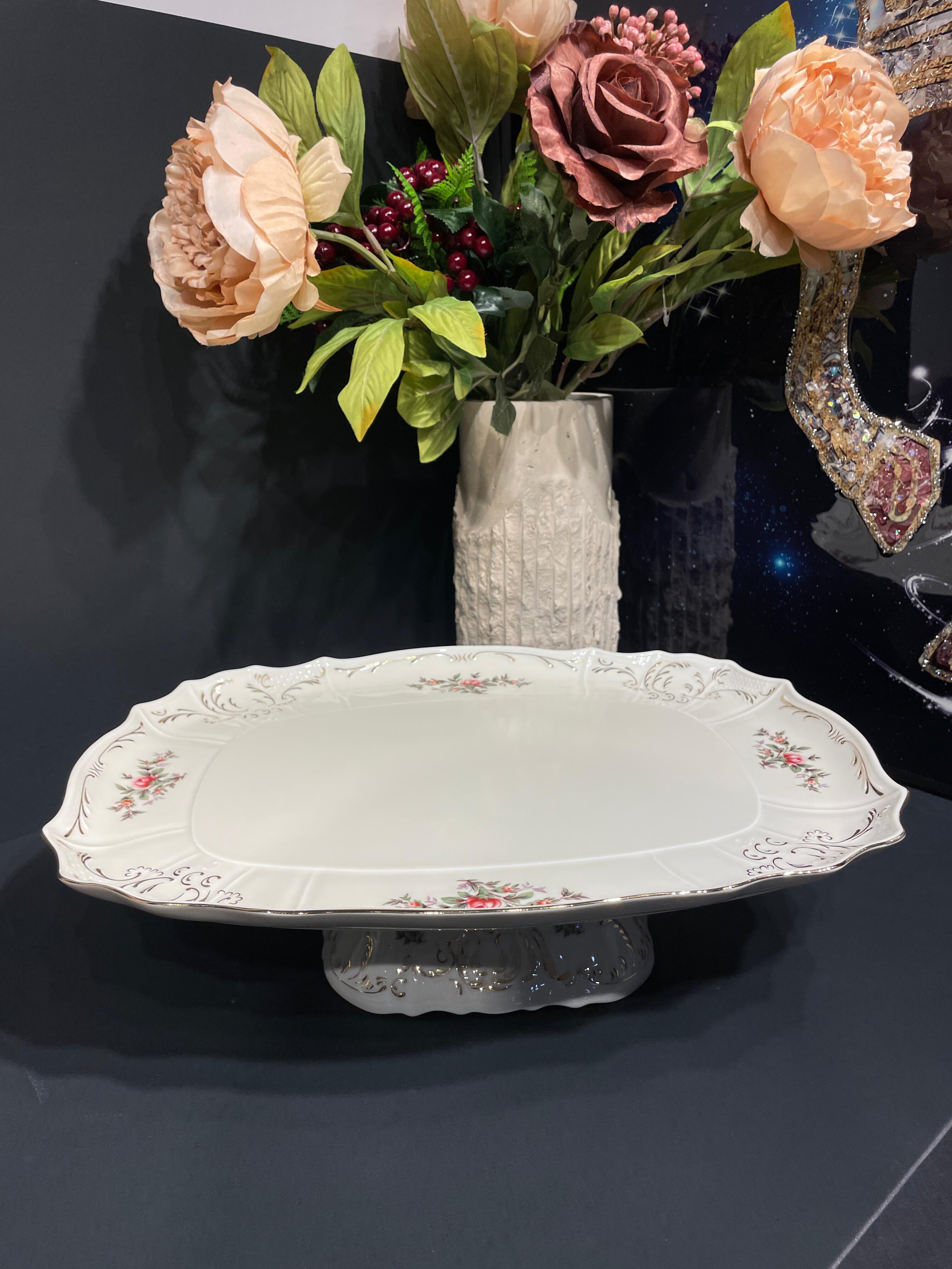 BERNADOTTE ROZANTE THUN PODNOS TRAY 37CM AYAKLI STAND - 1