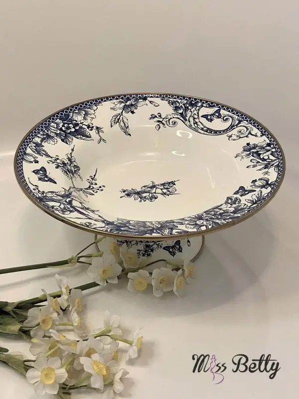 Blue Life Emaye Ayaklı Meyvelik 30 Cm - 2