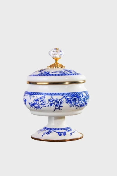 Blue Life Emaye Ayaklı Şekerlik 18 Cm - 2