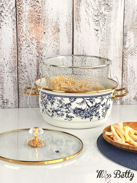 Blue Life Emaye Kızartma Tenceresi 22 Cm - 1
