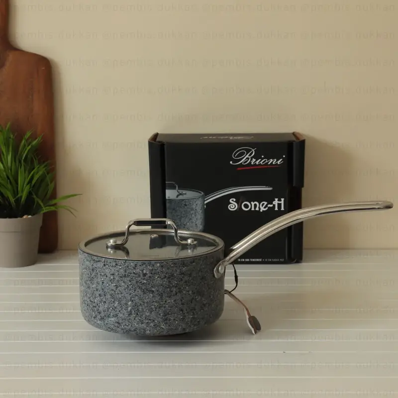BRİONİ STONE-H 16 CM KAPAKLI SOS TENCERESİ - 1