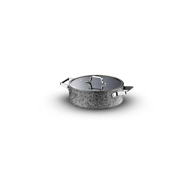 Brioni Stone-H Çizilmez Yanmaz Yapışmaz 22 Cm Basık Tencere - 2