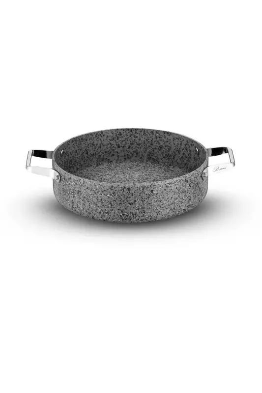 Brioni Stone-H 32 Cm Çizilmez Yanmaz Yapışmaz İndüksiyon Basık Tencere - 3