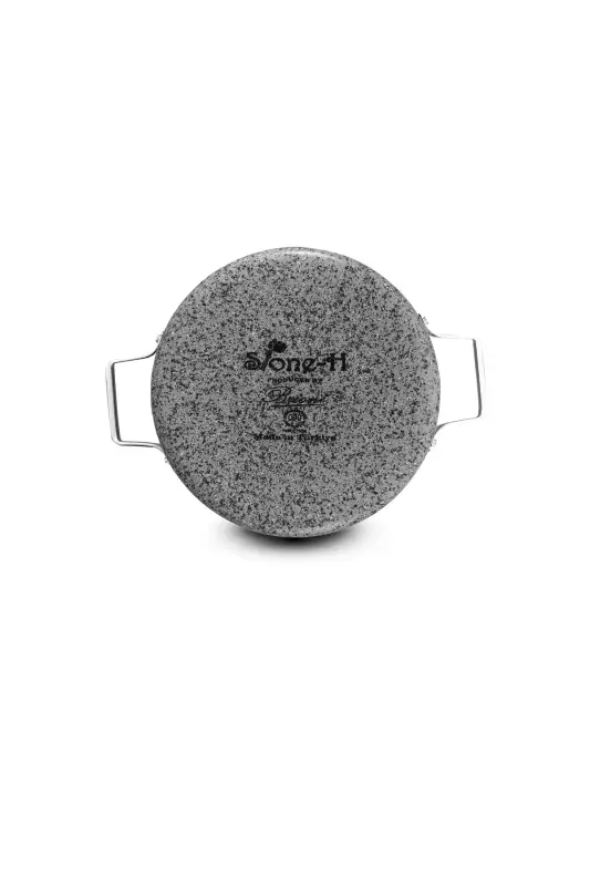 Brioni Stone-H 32 Cm Çizilmez Yanmaz Yapışmaz İndüksiyon Basık Tencere - 4