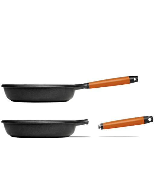 Castey Fundix Serisi 3' lü Tava Seti 18-22-26 cm - 5
