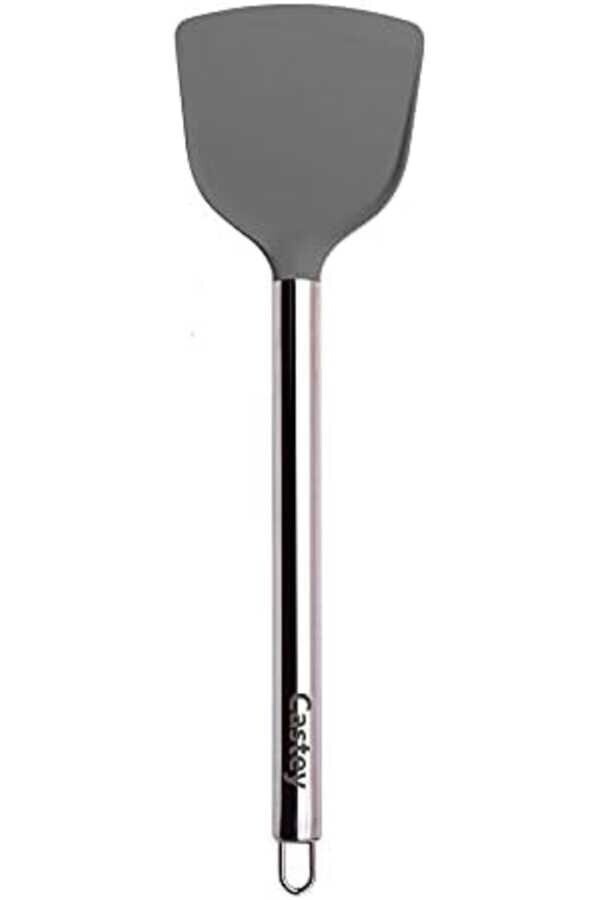  Castey Paslanmaz Çelik Saplı Silikon Turner-Spatula - 1