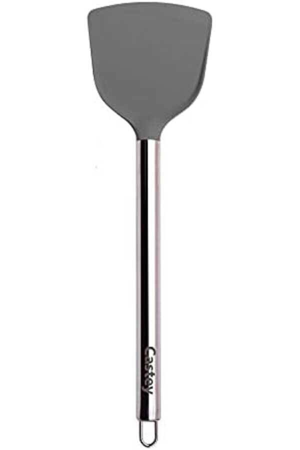  Castey Paslanmaz Çelik Saplı Silikon Turner-Spatula - 1