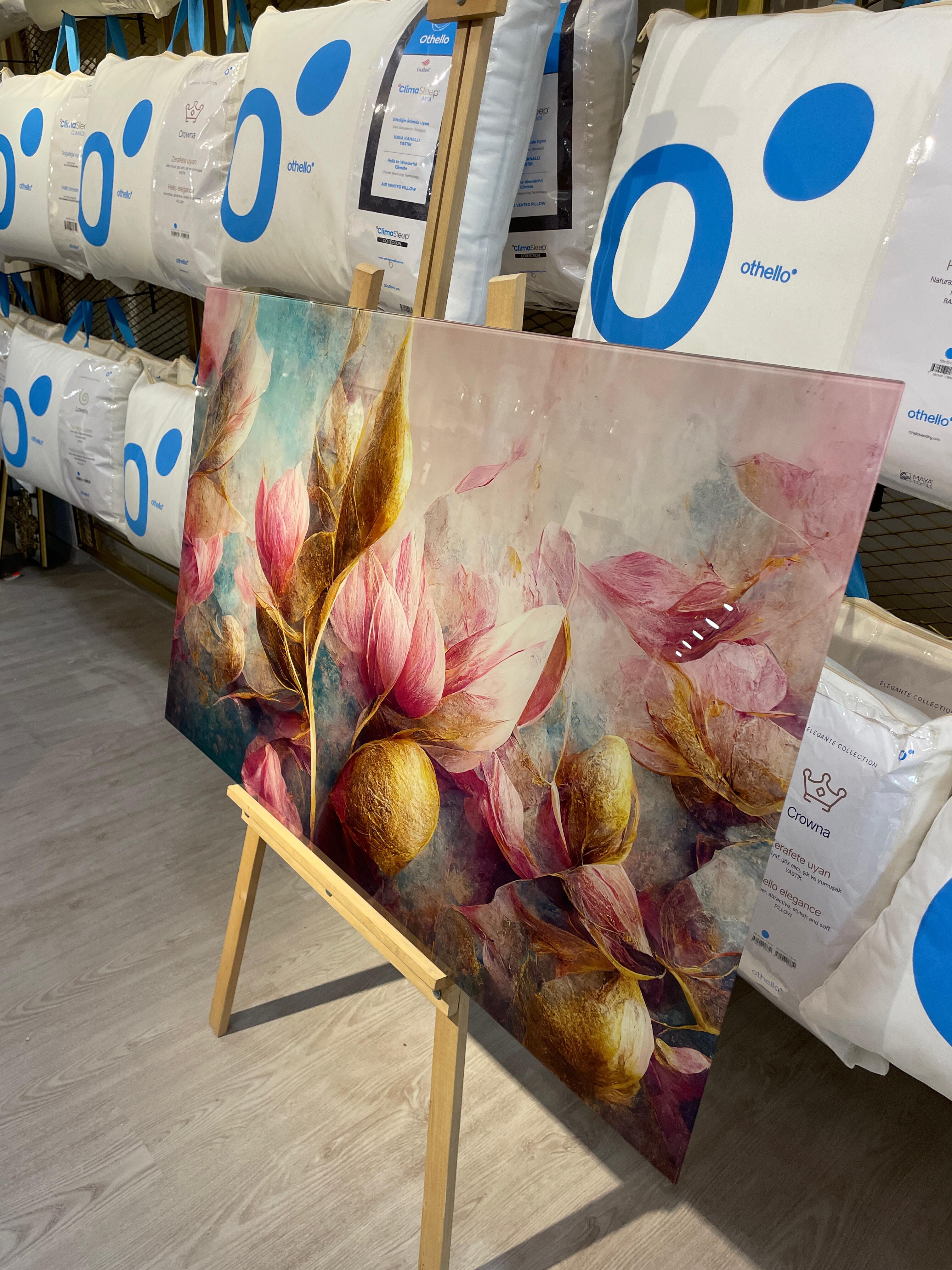 Çiçek Cam Tablo 70*110 CM - 2