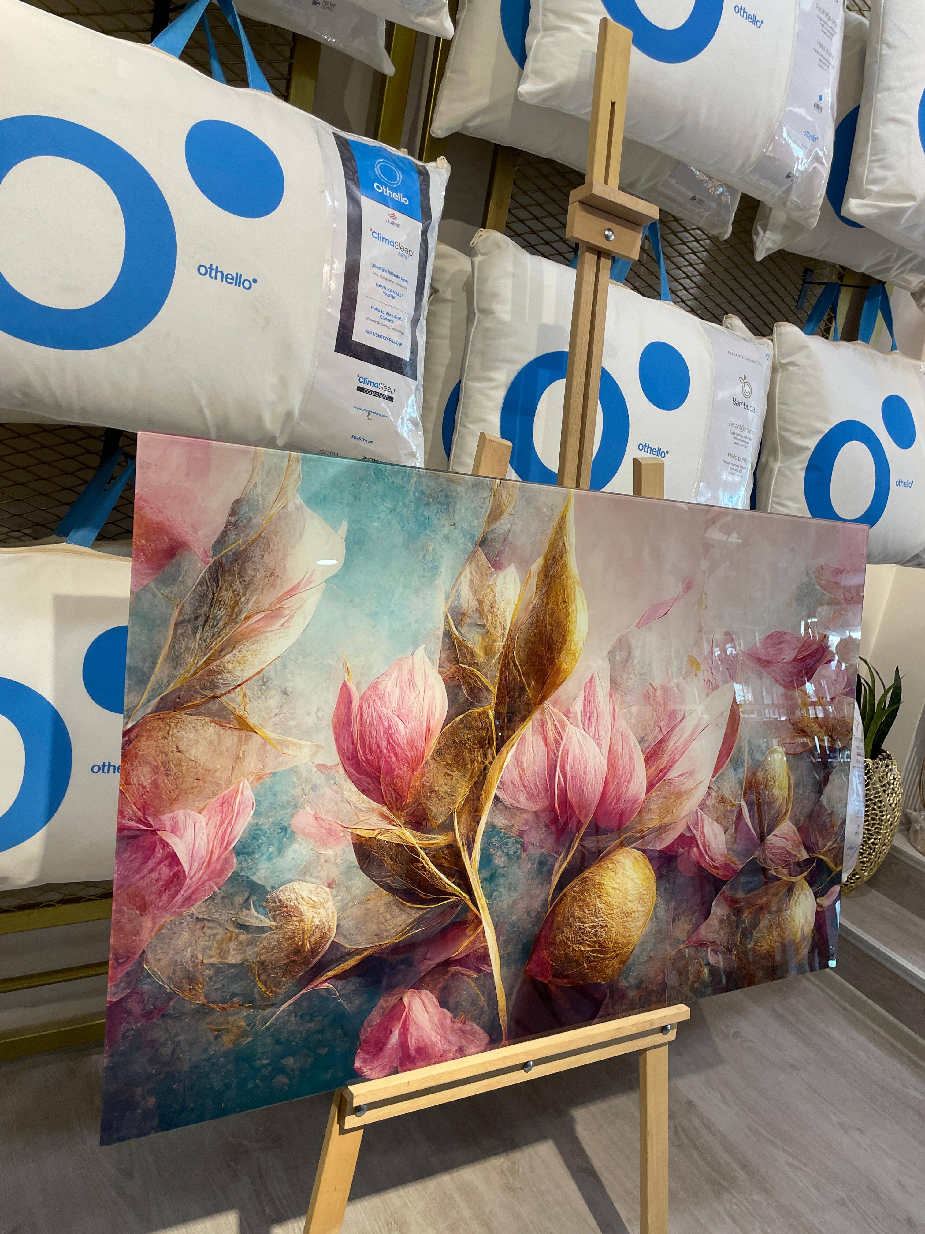 Çiçek Cam Tablo 70*110 CM - 3