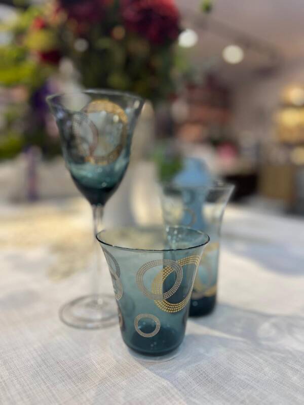 Decorium Viski Bardağı 4 Parça Lotus Mavi - 3