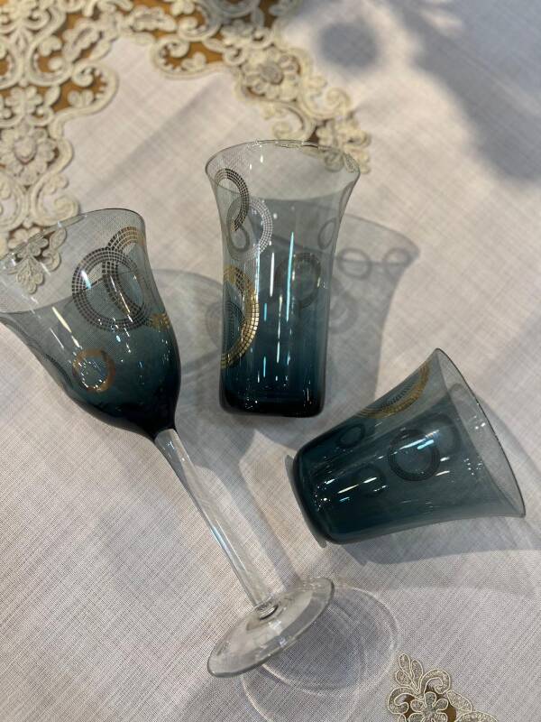 Decorium Viski Bardağı 4 Parça Lotus Mavi - 4