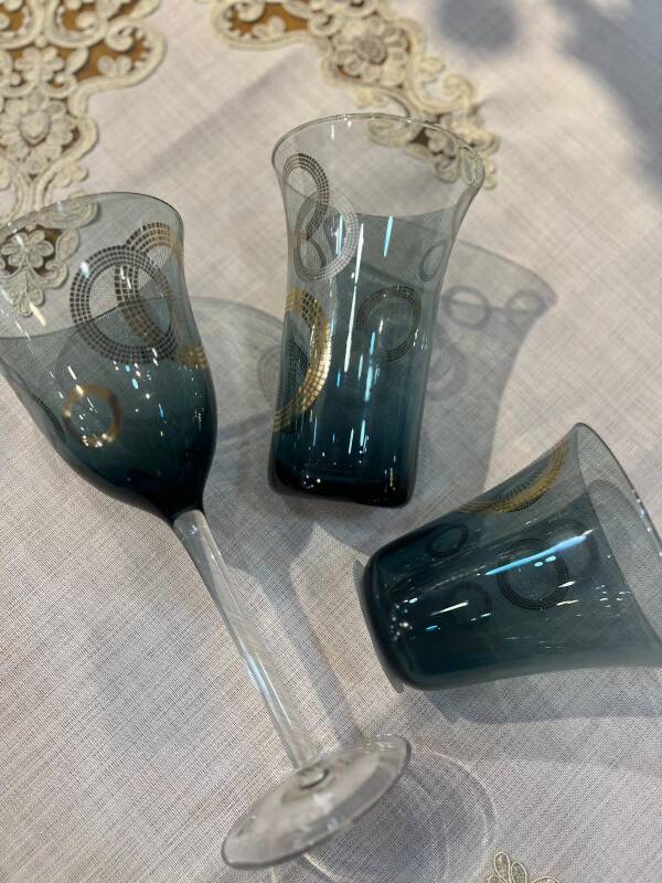 Decorium Viski Bardağı 4 Parça Lotus Mavi - 5