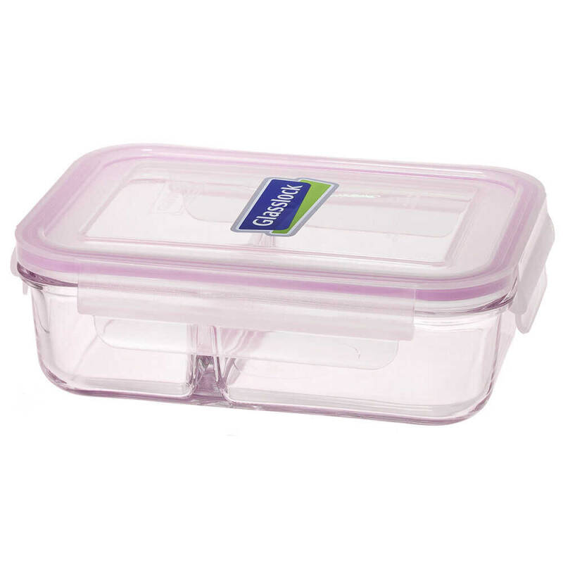 D­MCRK100 GLASSLOCK DİKDÖRTGEN 2'Lİ CAM SAKLAMA KABI 1000 ML - 1