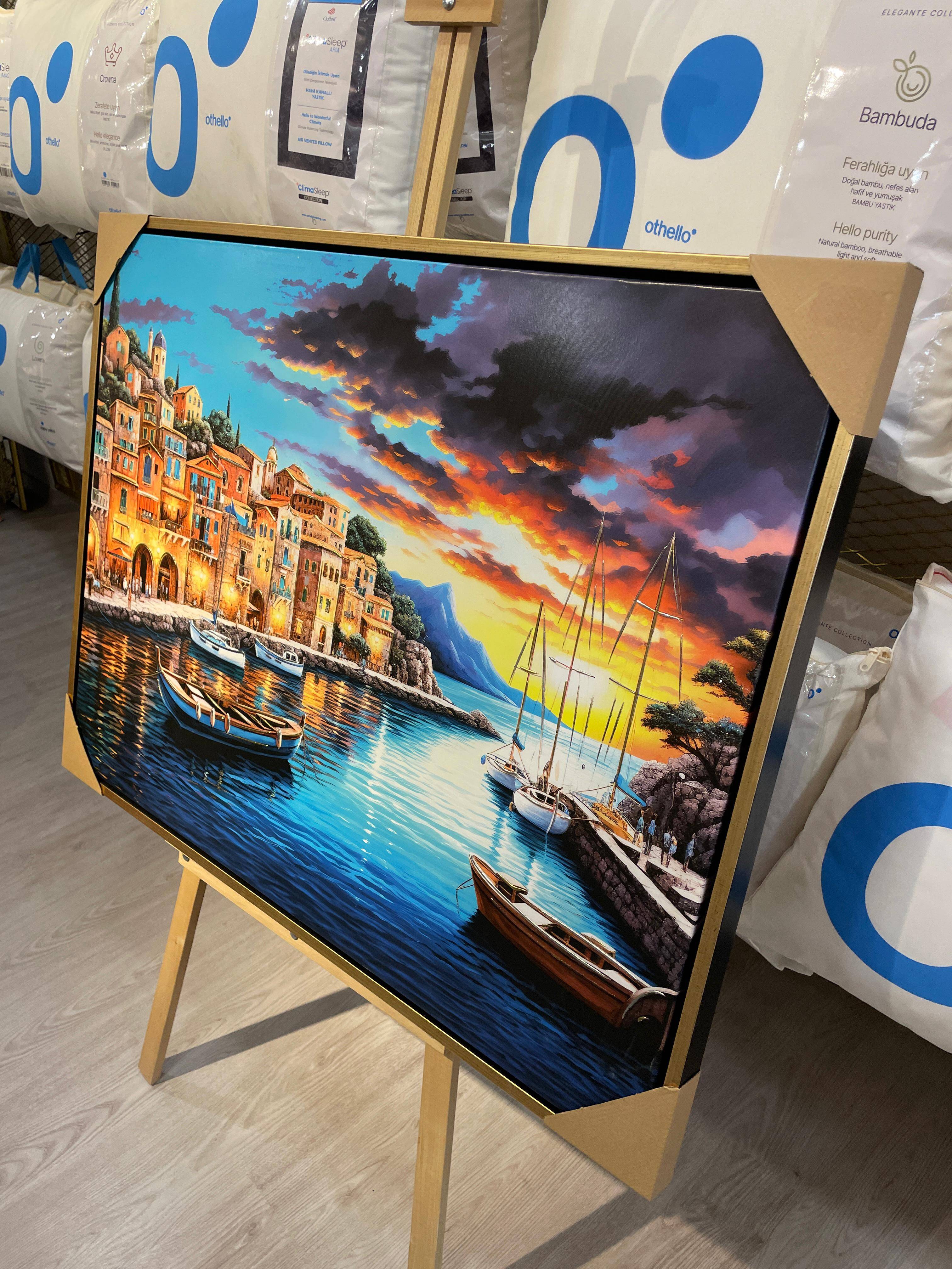 DOKULU RENKLİ KANVAS TABLO 75*100 CM - 2