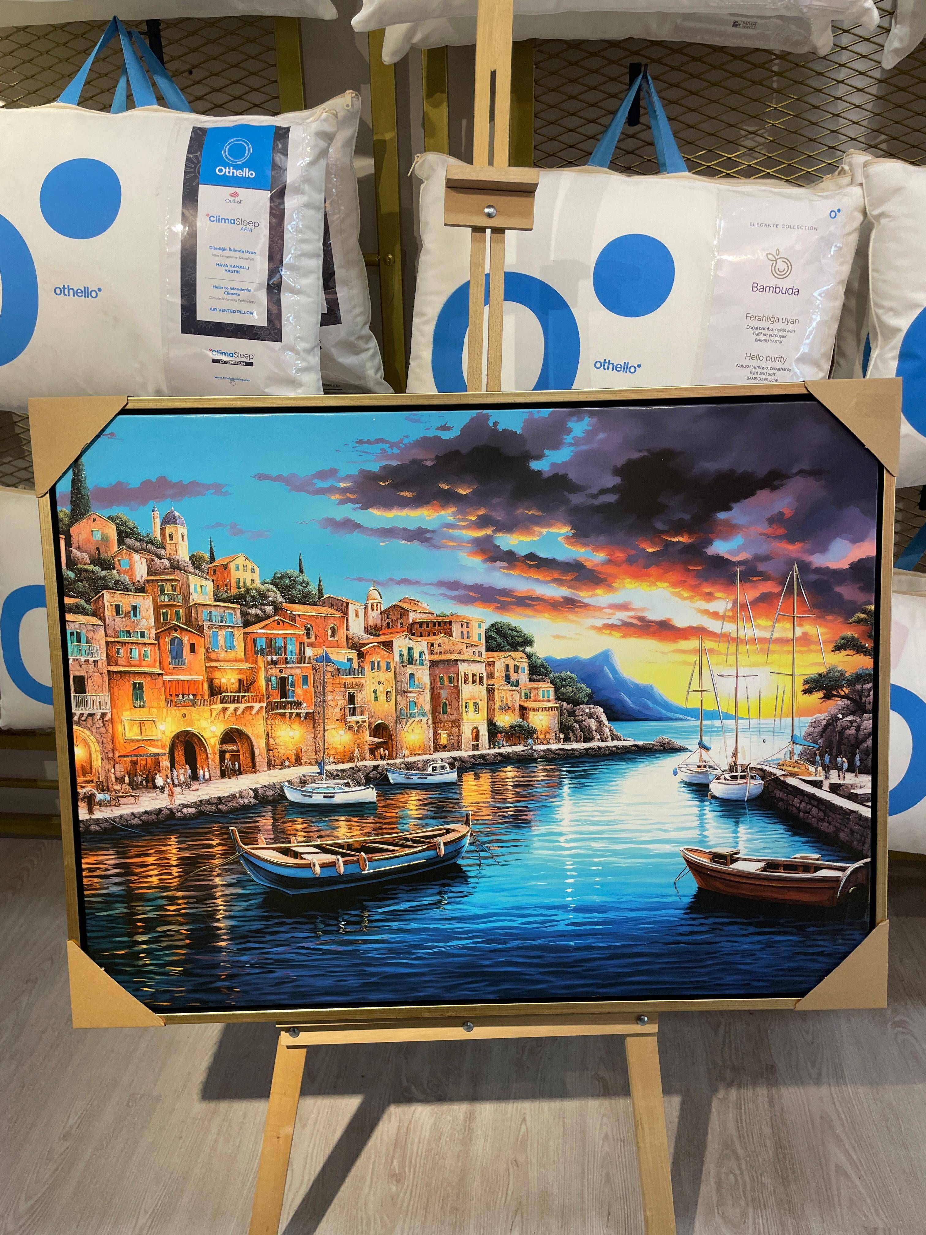 DOKULU RENKLİ KANVAS TABLO 75*100 CM - 1