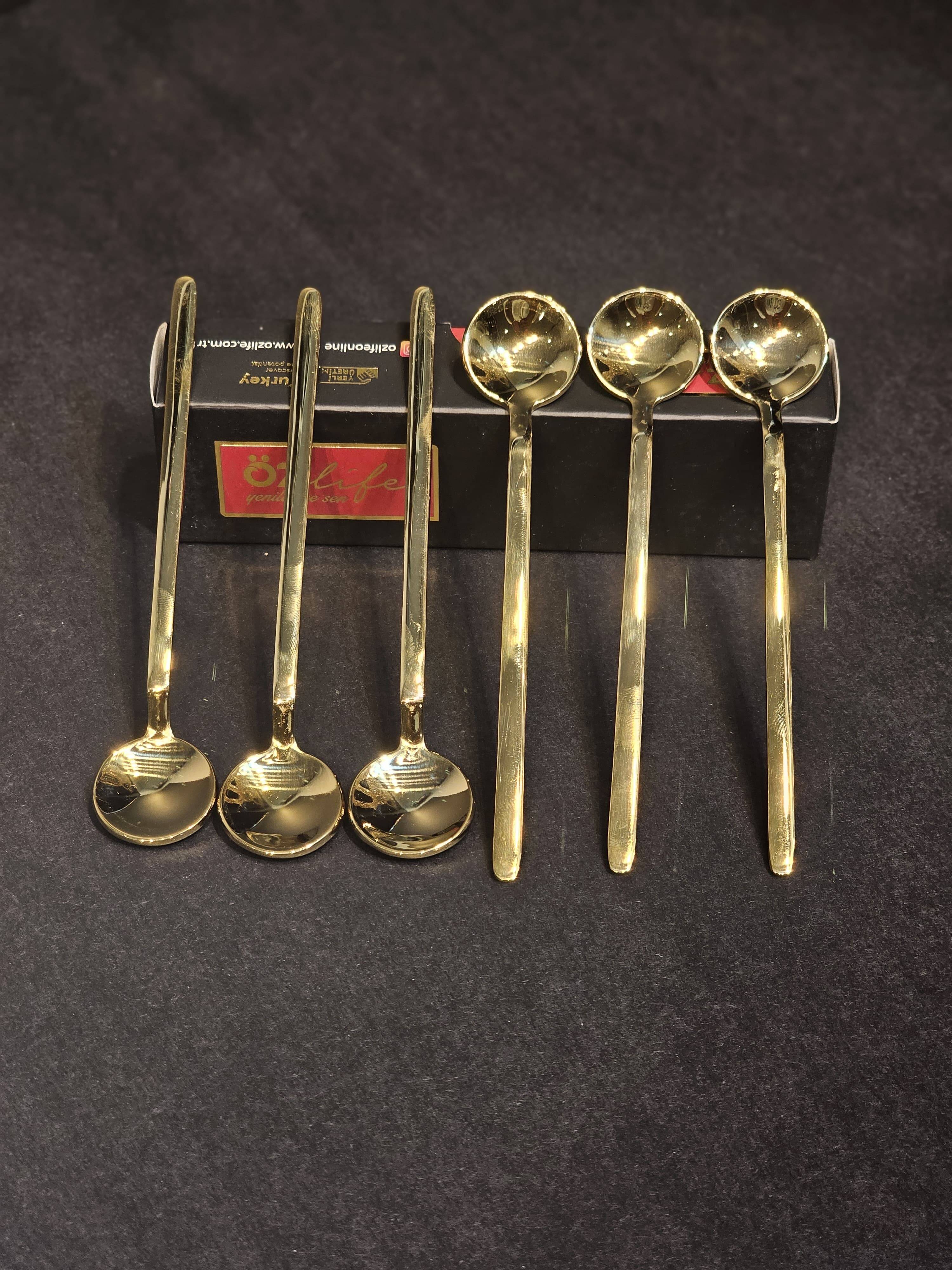 DURU 6 Parça Çay Kaşığı Titanyum Gold - 3