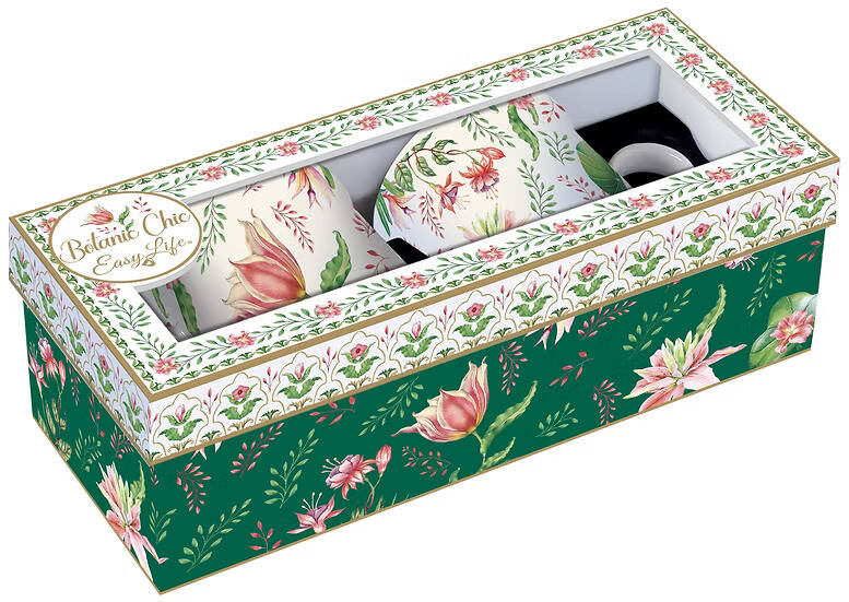 Easy Life Botanic Chic 2'li Fine China Porselen Kulplu Bardak Seti 300 ml - 2