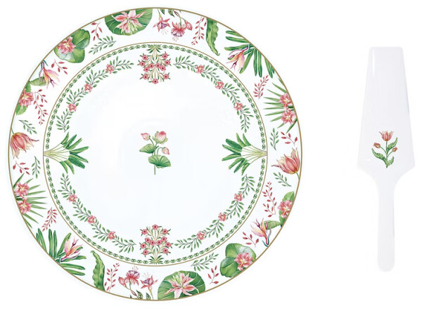 Easy Life Botanic Chic Porselen Sunumluk Dilimleyicili 32 cm - 1