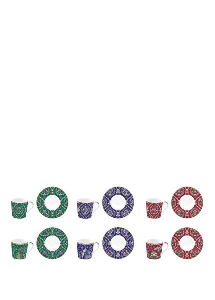 Easy Life Eclectic Chic 6'lı Porselen Kahve Fincan Seti 100 ml - 2
