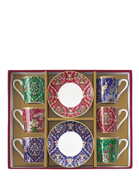 Easy Life Eclectic Chic 6'lı Porselen Kahve Fincan Seti 100 ml - 1