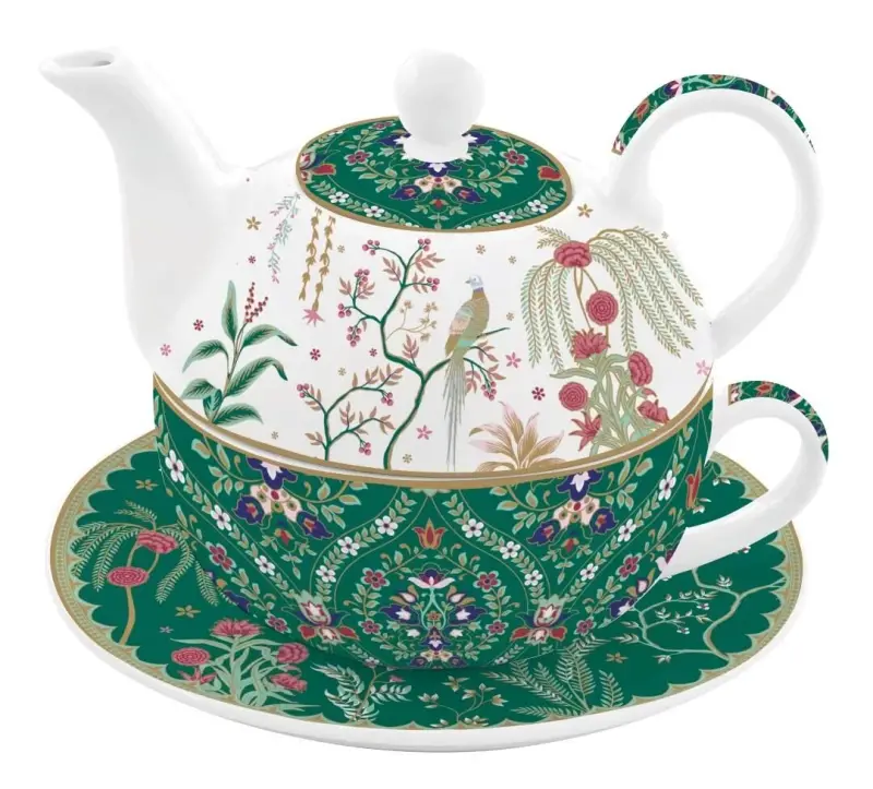 Easy Life Eclectic Chic Porselen Çaydanlık ve Fincan Seti 350 ml / 350 ml - 1