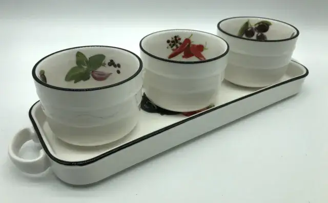 Easy Life Kitchen Basic 3 Parça Porselen Meze Seti 30 x 10 cm - 1