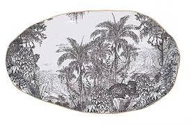 Easy Life Rain Forest Porselen Sunumluk 36 x 21,5 cm - 1