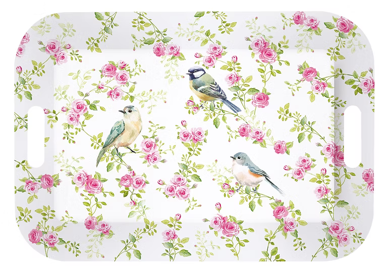Easy Life Spring Time Kulplu Tepsi 53 x 38 cm - 1