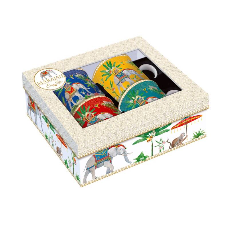 Easy LifeMarajah 4'lü Fine China Porselen Kulplu Bardak Seti 300 ml - 2
