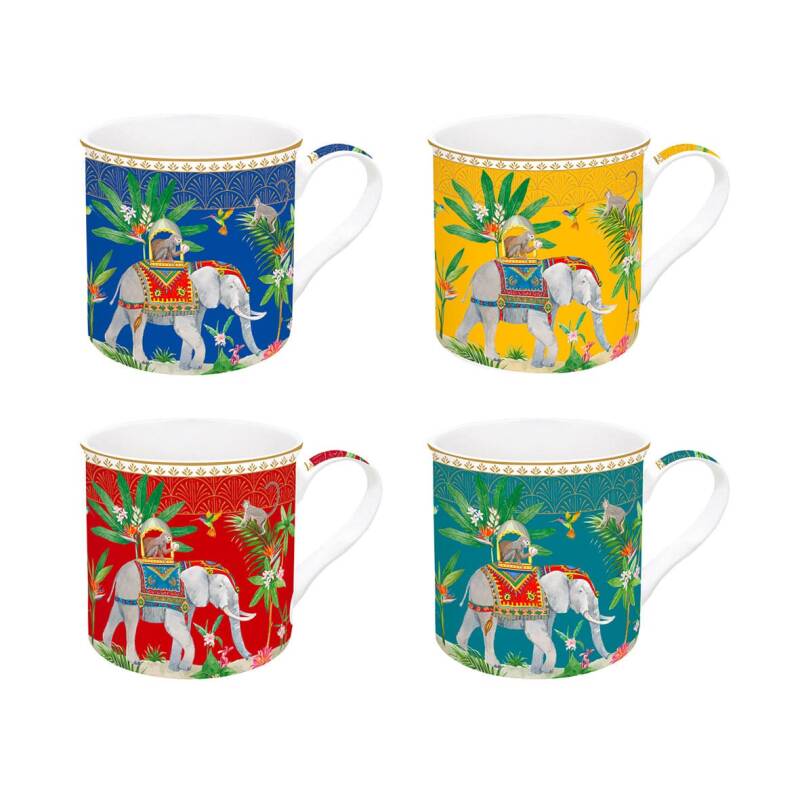 Easy LifeMarajah 4'lü Fine China Porselen Kulplu Bardak Seti 300 ml - 1