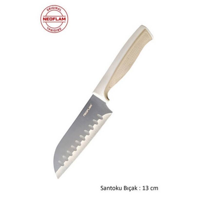 FİKA MİCROBAN SANTOKU BIÇAK 13CM, BEJ - 1