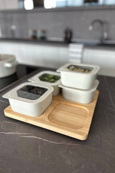 Fika One 4'lü Kahvaltı Seti - Bej - 6
