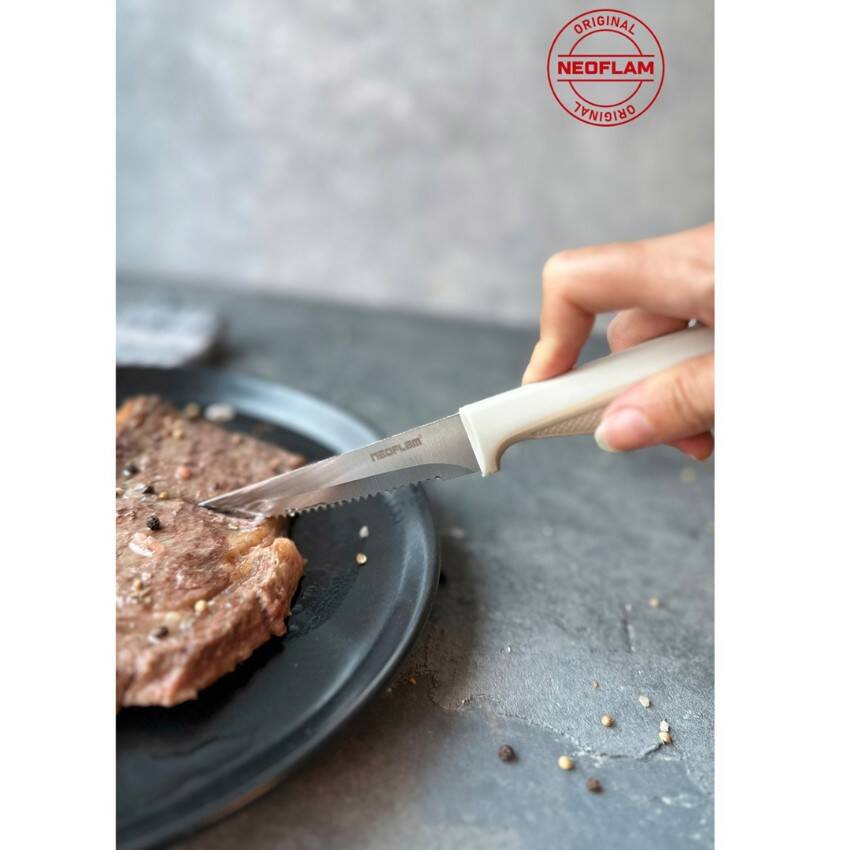 FİKA TIRTIKLI STEAK BIÇAĞI,11 CM BEJ - 2