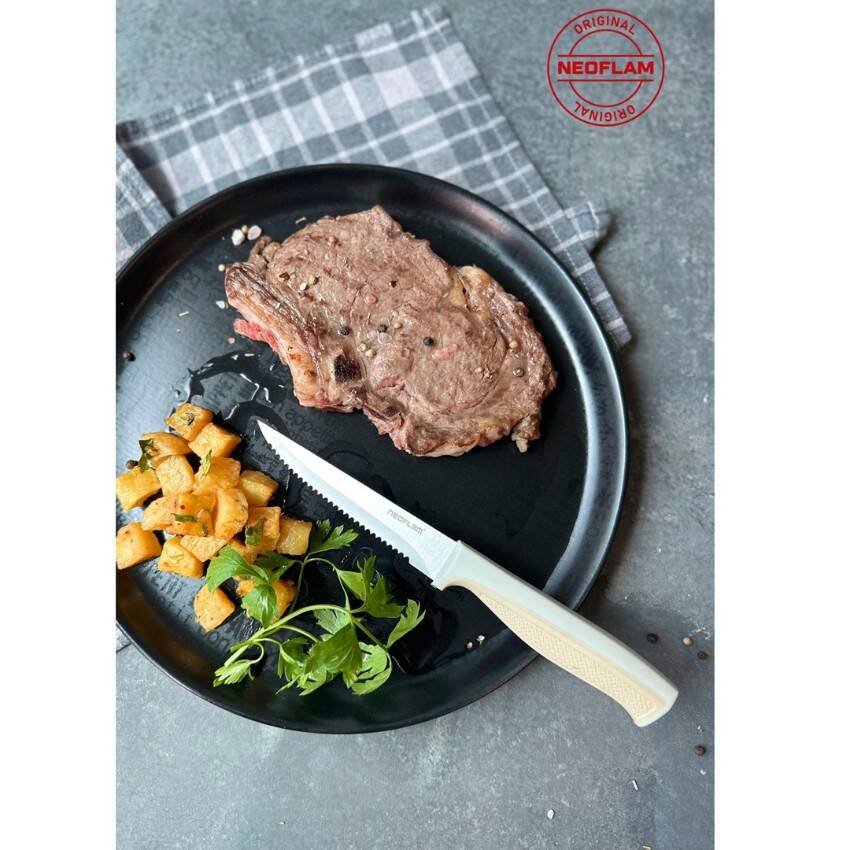 FİKA TIRTIKLI STEAK BIÇAĞI,11 CM BEJ - 3