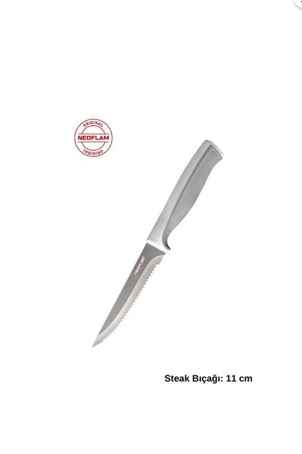 FİKA TIRTIKLI STEAK BIÇAĞI,11 CM GRİ - 1