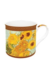 Fine China Kulplu Bardak 300 ml. Vase With Sunflowers - 1