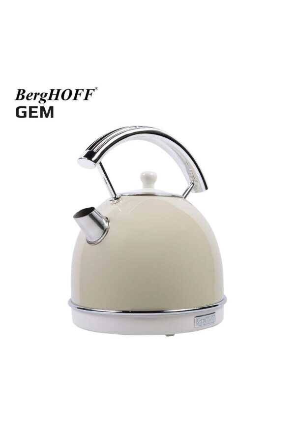 Gem Retro 1.7 Litre Vanilya Krem Rengi Yuvarlak Su Isıtıcısı - 1