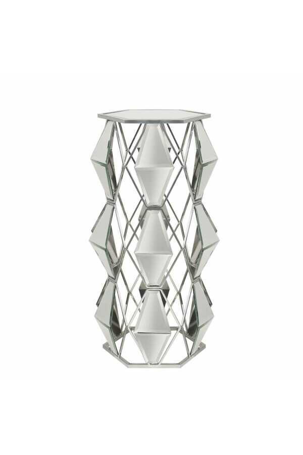 Geo Aynalı Yan Sehpa Silver 100 cm - 1
