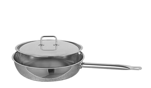 GGS Solingen Bratpfannen Teflon Platinium Kaplamalı Kızartma Tavası Kapaklı 28 cm 4L 