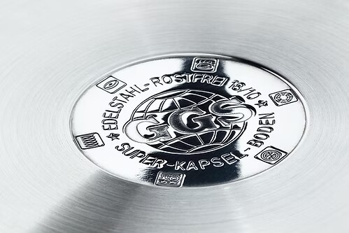 GGS Solingen Bratpfannen Teflon Platinium Kaplamalı Kızartma Tavası Kapaklı 32 cm 5,2L - 2