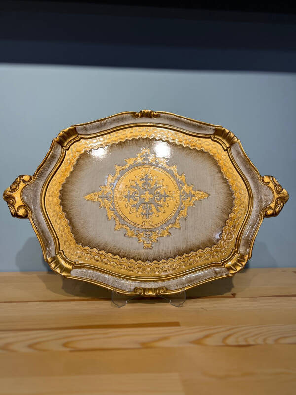 Gül Ağacı Krem Renk Tepsi - 51 cm - 3