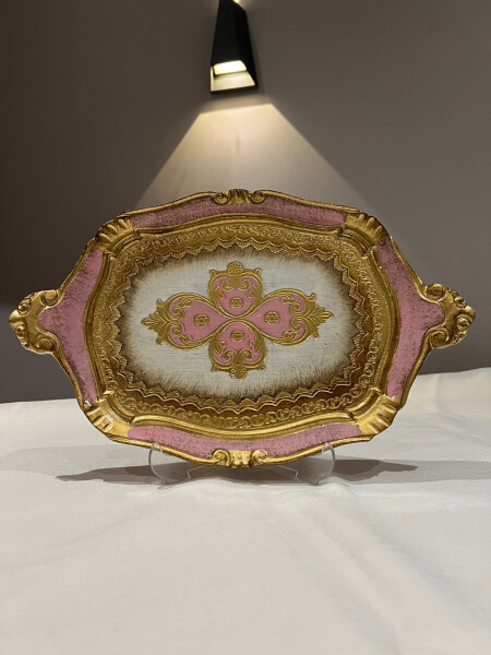 Gül Ağacı Pembe Renk Tepsi - 36 cm - 3