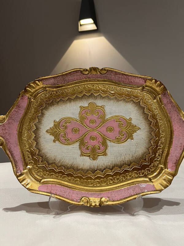 Gül Ağacı Pembe Renk Tepsi - 36 cm - 2