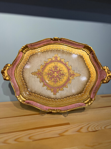 Gül Ağacı Pembe Renk Tepsi - 51 cm - 2