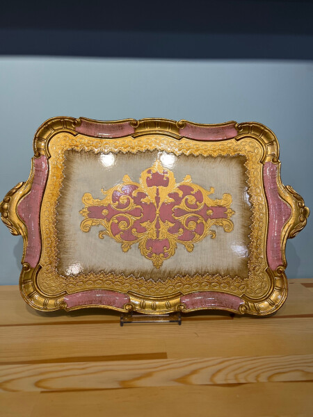Gül Ağacı Pembe Renk Tepsi - 55 cm - 2