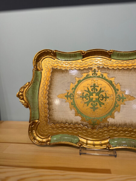 Gül Ağacı Yeşil Renk Tepsi - 50 cm - 2