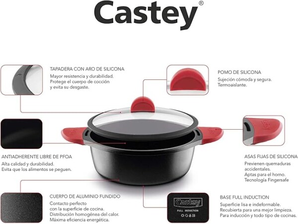 Castey Induction Serisi Derin Güveç Tencere 20 Cm 2,7 Litre - 8