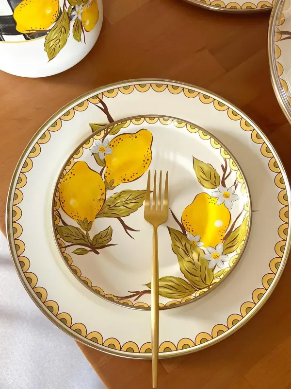 Linda Emaye 2'li Pasta Tabağı 20 Cm - 1